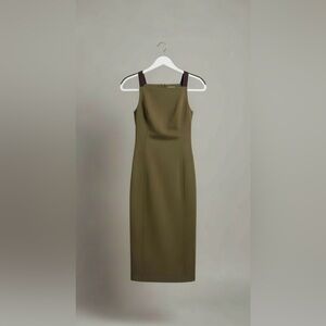 EUC KIT & ACE army green stretchy halter dress